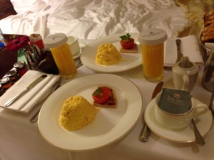 ... early room service today...