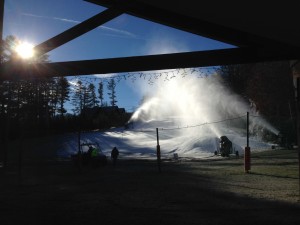 ...snow-making this morning at Sapphire Valley ski area... ;-)