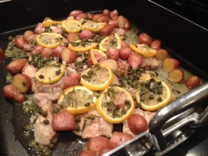 ... lemon rosemary garlic chicken and potatoes for dinner tonight... ;-)
