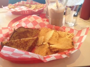 ... our usual: grill cheese sandwiches & chocolate milkshakes... ;-)