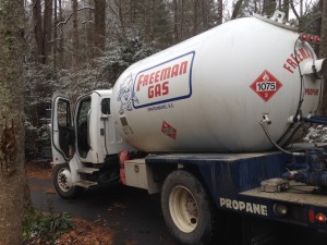 ... they are out checking propane tanks this afternoon, in advance of the storm, to make sure everyone has enough propane... thank you! ;-)