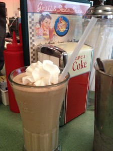 ... Matt and I celebrated after school with milkshakes from Rocky's! 