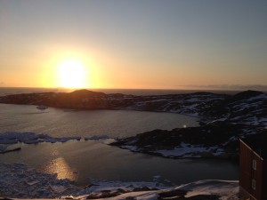 ...sunset at midnight in Greenland...
