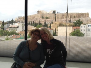 ... me with Rika (Parthenon in the back, up at the top of the hill)