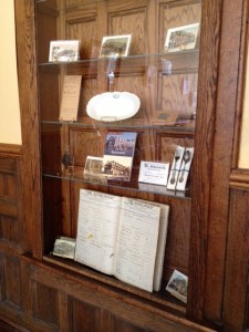 ... looking at the Aethelwold Hotel memorabilia (in this glass case in the lobby of the Aethelwold building - pronounce "Ethel-wold") never gets old...  