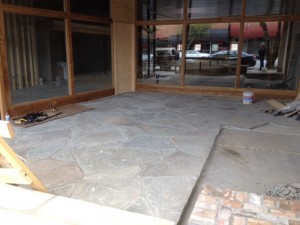 ... I'm loving the stone work in the new patio space at 44 East Main .. ;-)