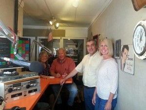 ... at the WSQL radio station for the radio show... they joined me and Lisa on-air... Jimmy Harris even stopped by, too!
