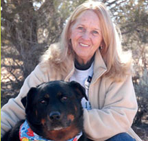 Evelyn & sweet Rottie at Best Friends Animal Sanctuary in Kanab, Utah (largest no-kill sanctuary in U.S.)... Evelyn has been there 4 times to volunteer with helping to care for the animals ;-)