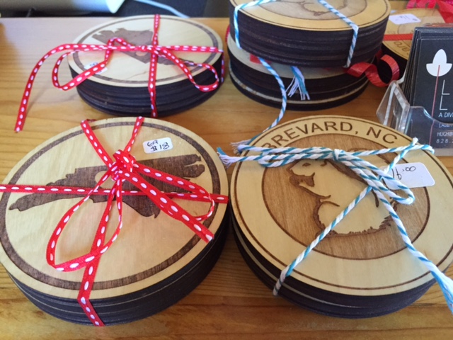 Brevard coasters available at Wine Down on Main